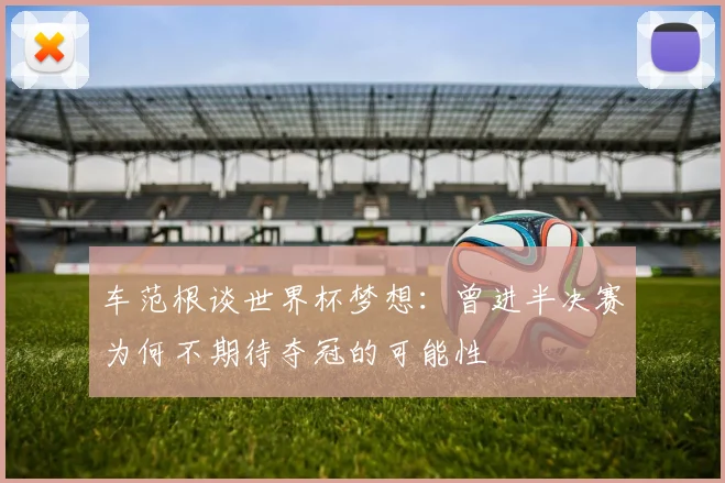 车范根谈世界杯梦想：曾进半决赛为何不期待夺冠的可能性